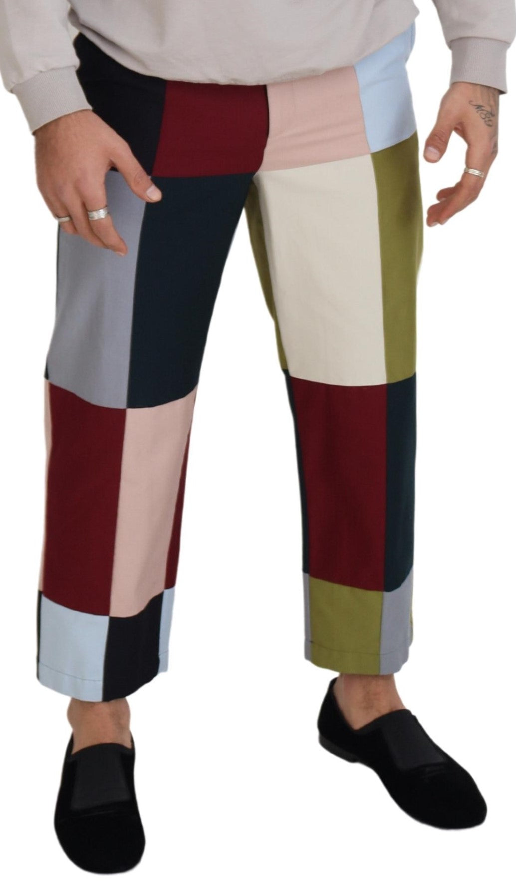 Dolce &amp; Gabbana Stunning Multicolor Patchwork Pants