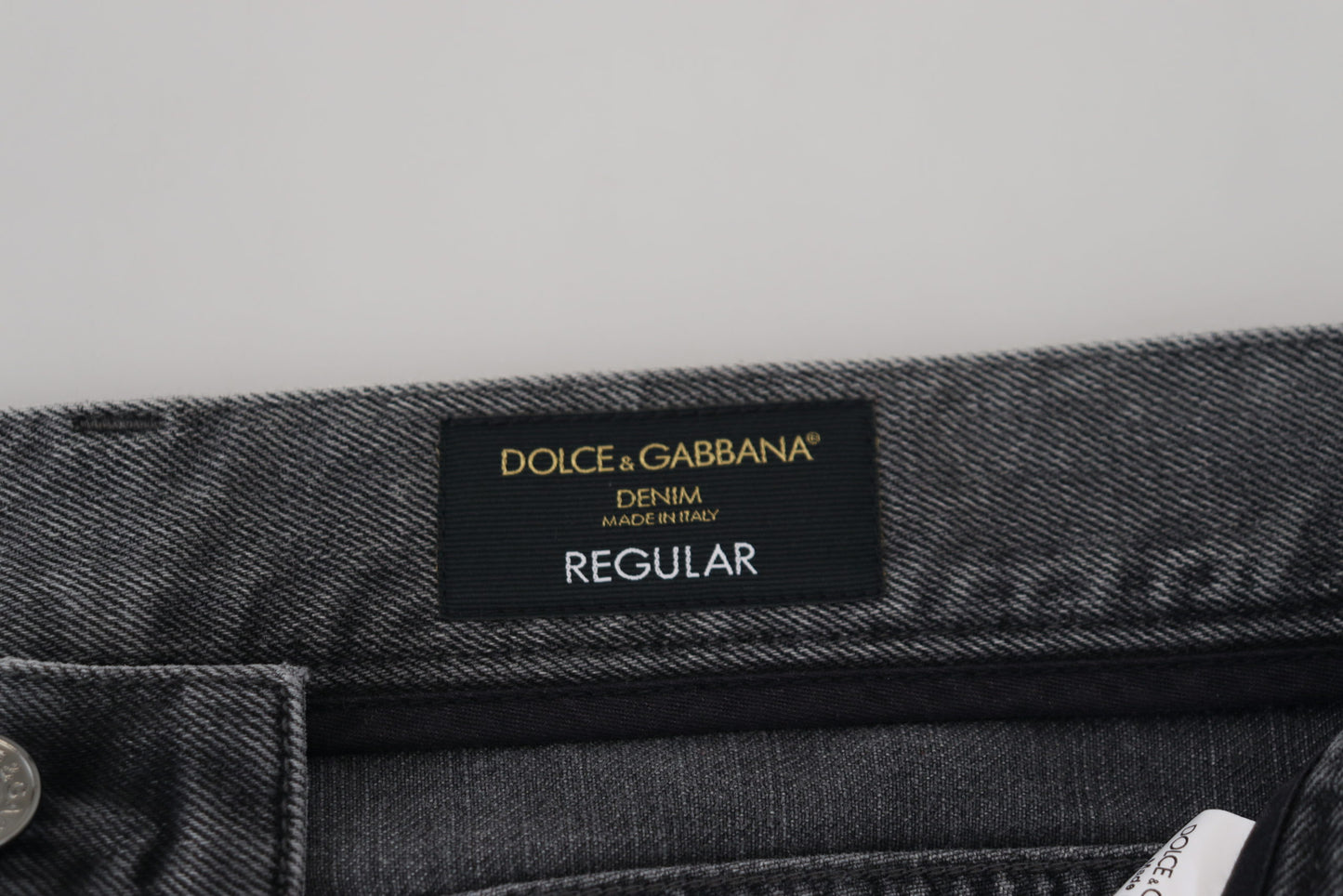 Dolce &amp; Gabbana Elegant grey checked denim treasure