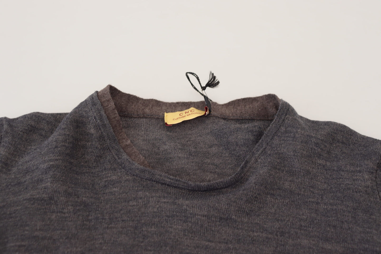 Puku National Plain Grey Crew Neck -neule