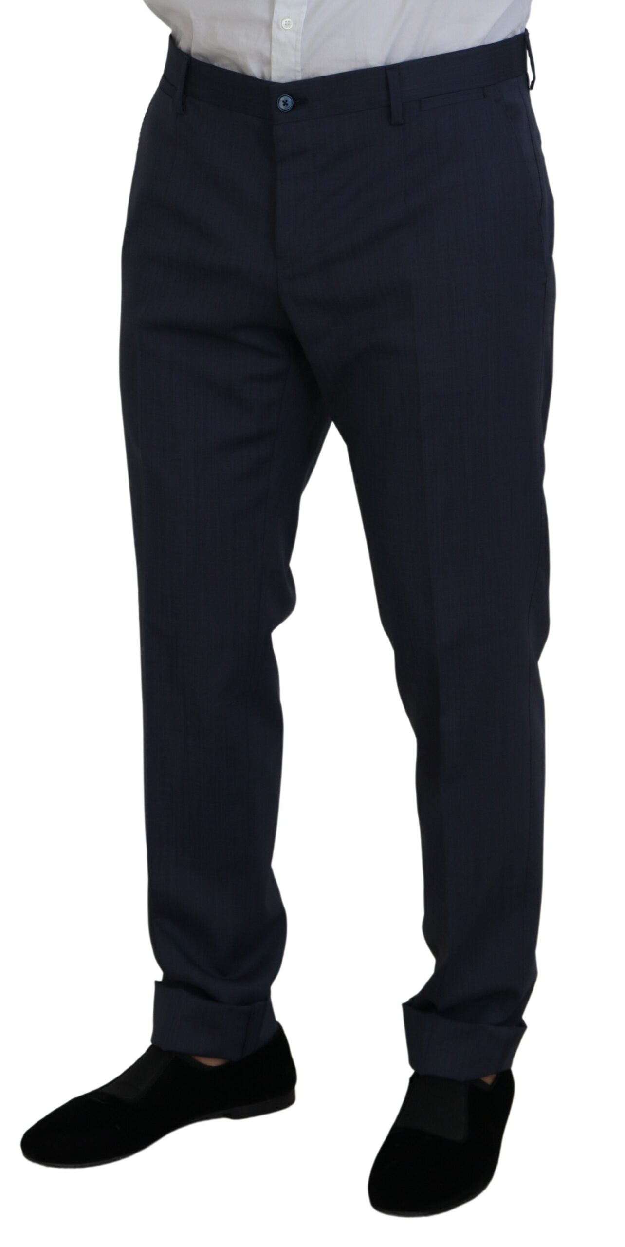 Dolce &amp; Gabbana Elegant Blue Martini Men's Suit Slim Fit