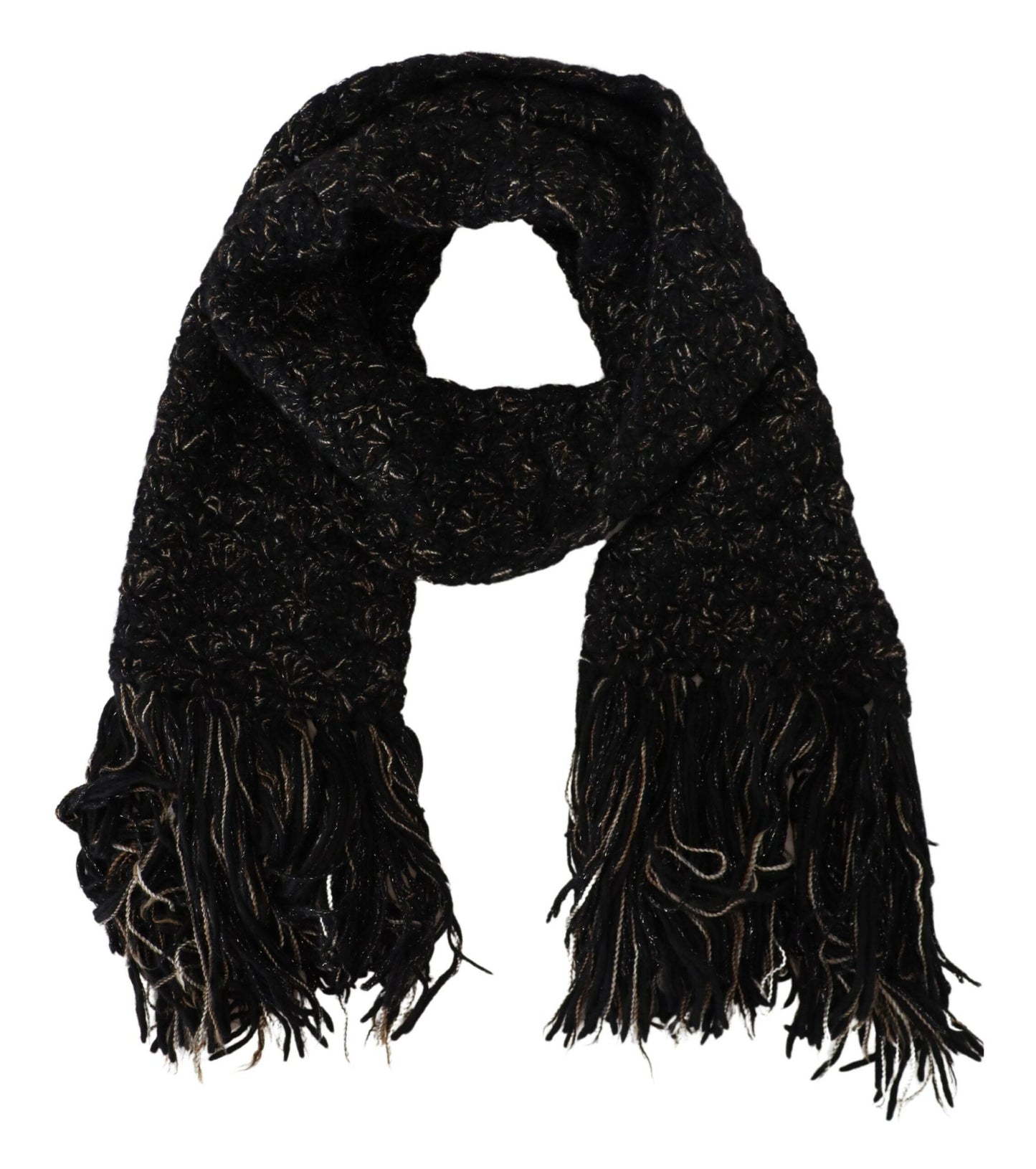 Dolce &amp; Gabbana Elegant scarf made of black virgin wool blend