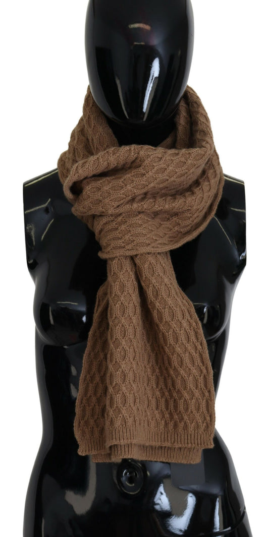 Dolce &amp; Gabbana Elegant dark brown knitted scarf