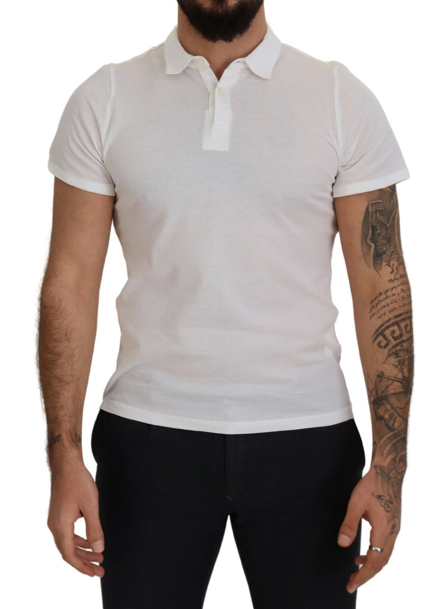 FRADI Elegantes weißes Baumwoll-Polo-T-Shirt