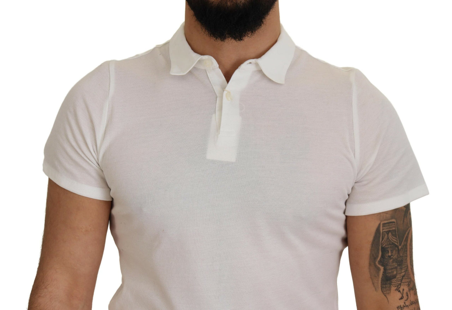 FRADI Elegantes weißes Baumwoll-Polo-T-Shirt