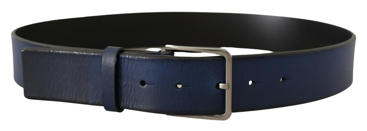 Dolce &amp; Gabbana Elegant Italian Leather Belt in Blue