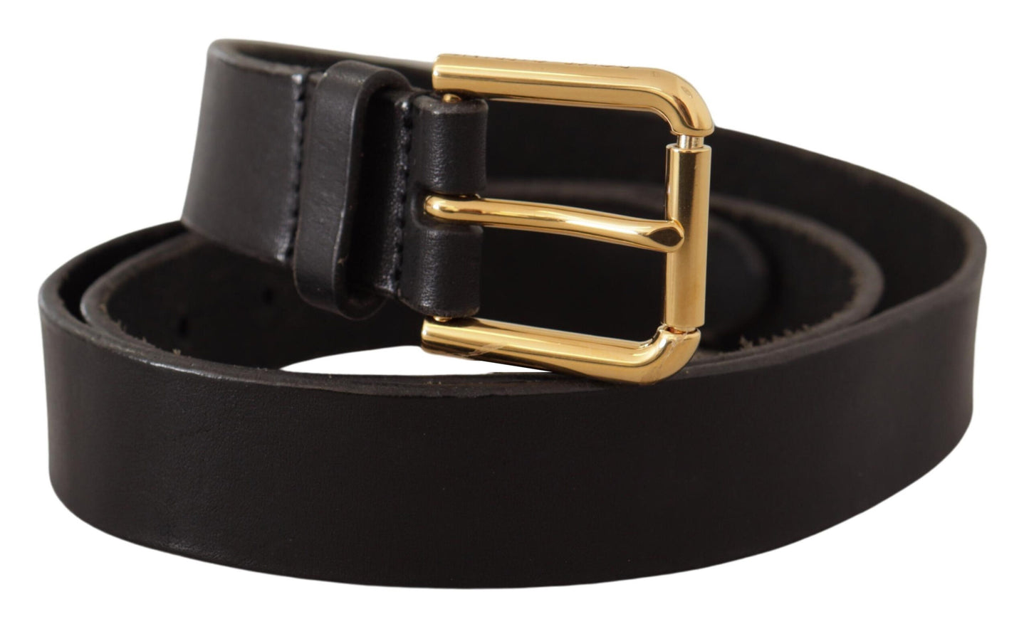 Dolce &amp; Gabbana Elegant leather belt with metal buckle