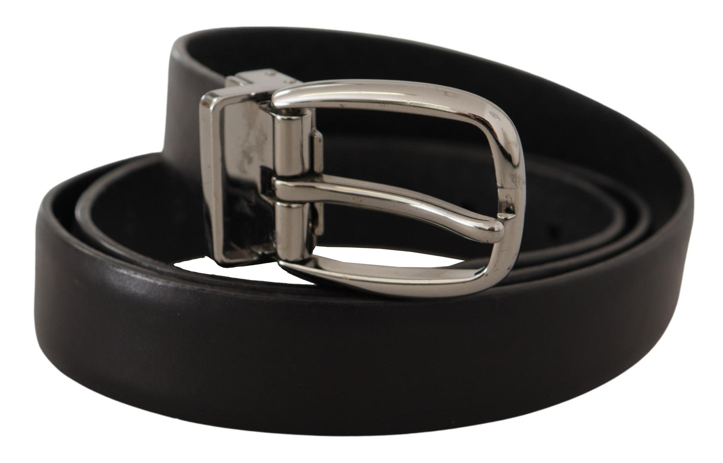 Dolce &amp; Gabbana Elegant designer belt made of black leather