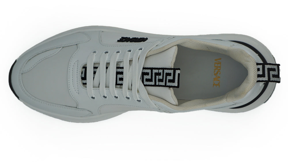 Versace Smooth White Calfskin Sneakers