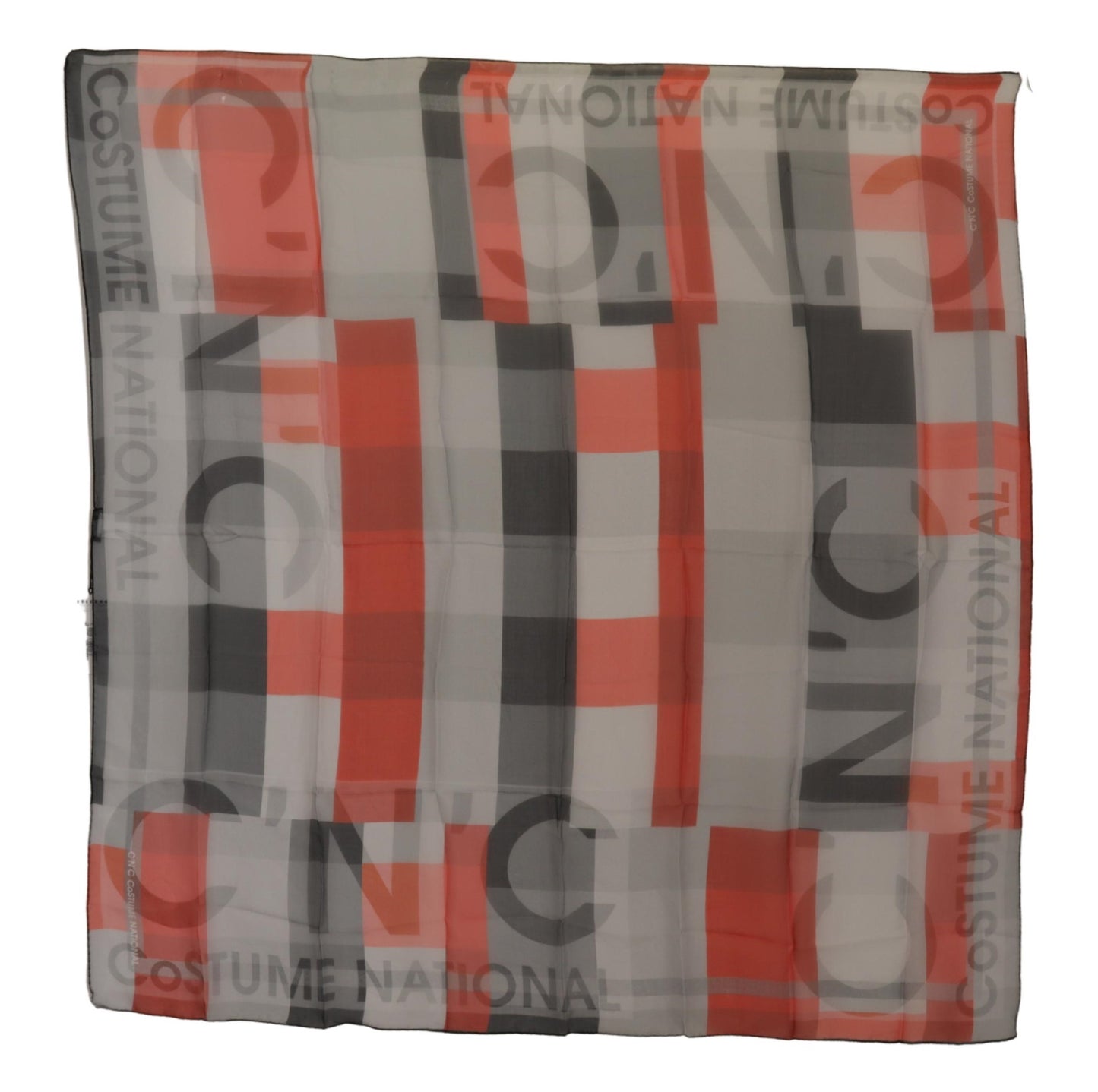 Costume National Elegant Checked Silk Scarf