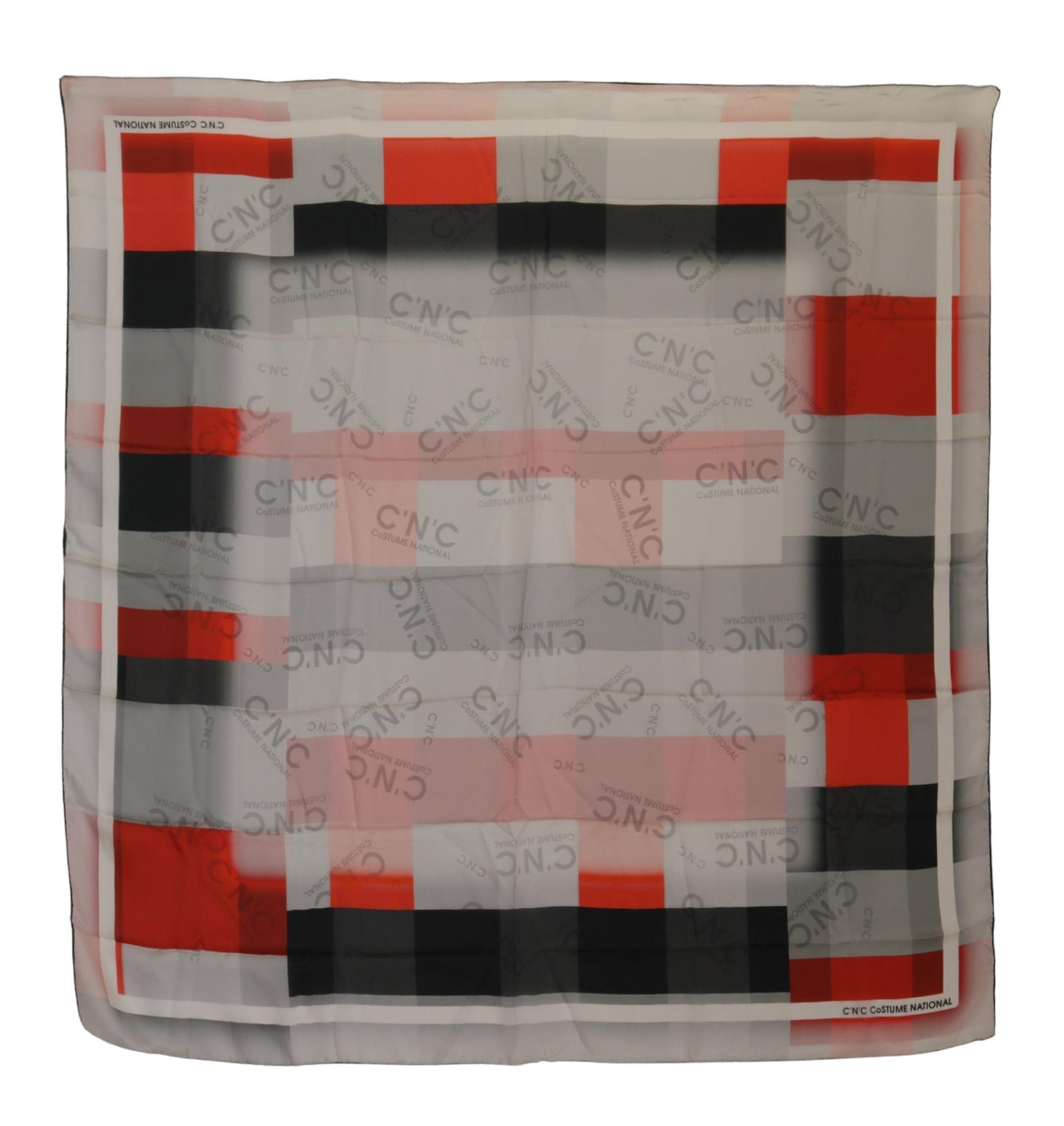 Costume National Elegant Checked Silk Scarf