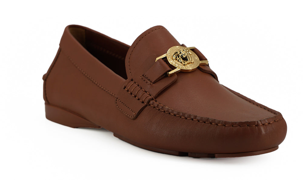 Versace Elegant Loafers nahkaa Medusa kohokuvioitu