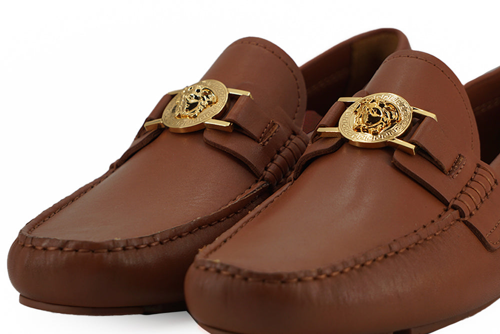 Versace Elegant Loafers nahkaa Medusa kohokuvioitu