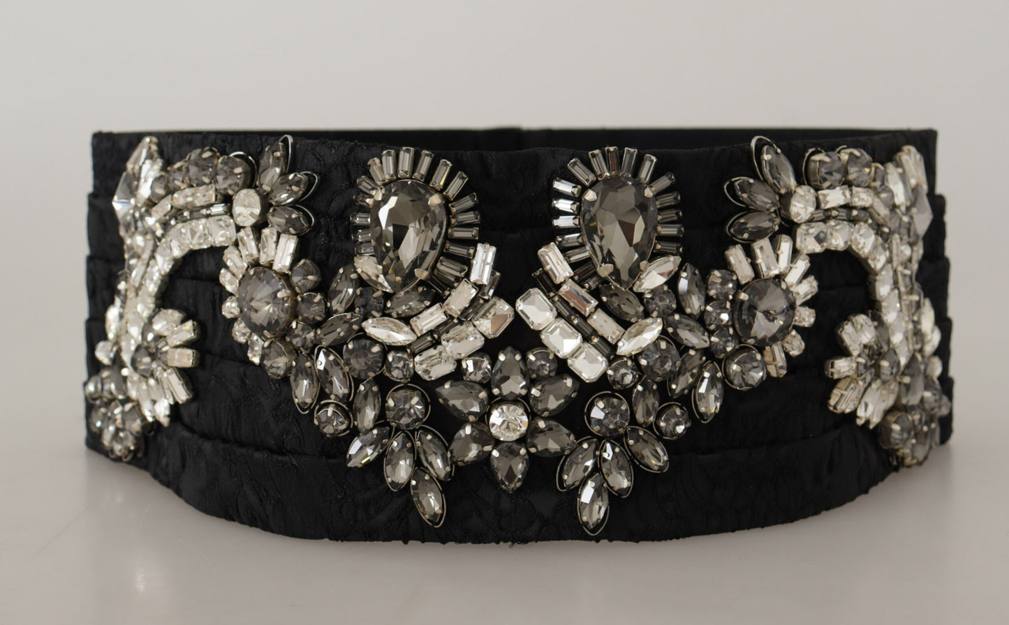 Dolce &amp; Gabbana Elegant rhinestone-embellished silk belt