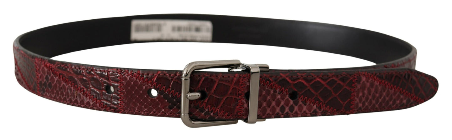 Dolce &amp; Gabbana Elegant red belt made of exotic leather