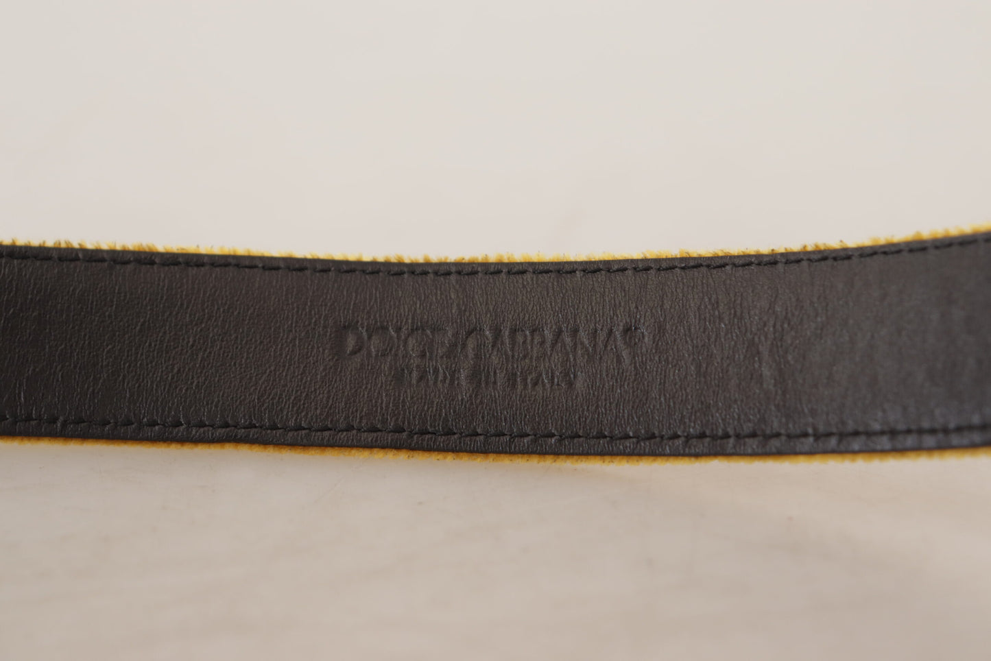 Dolce &amp; Gabbana Elegant Velvet Belt with Gold Buckle for Women