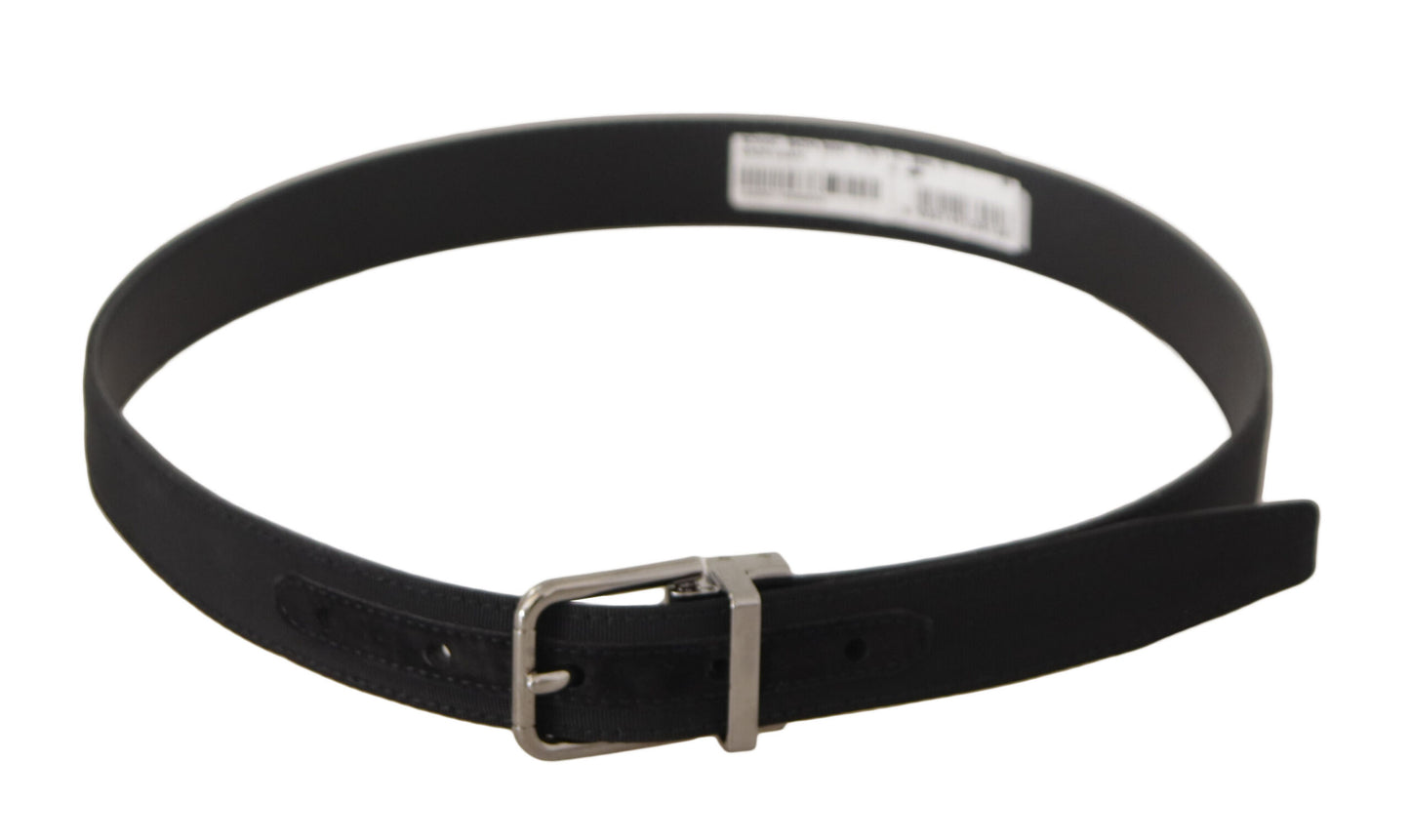 Dolce &amp; Gabbana Elegant belt in black canvas and leather