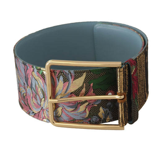 Dolce &amp; Gabbana Multicolor Leather Logo Buckle Belt