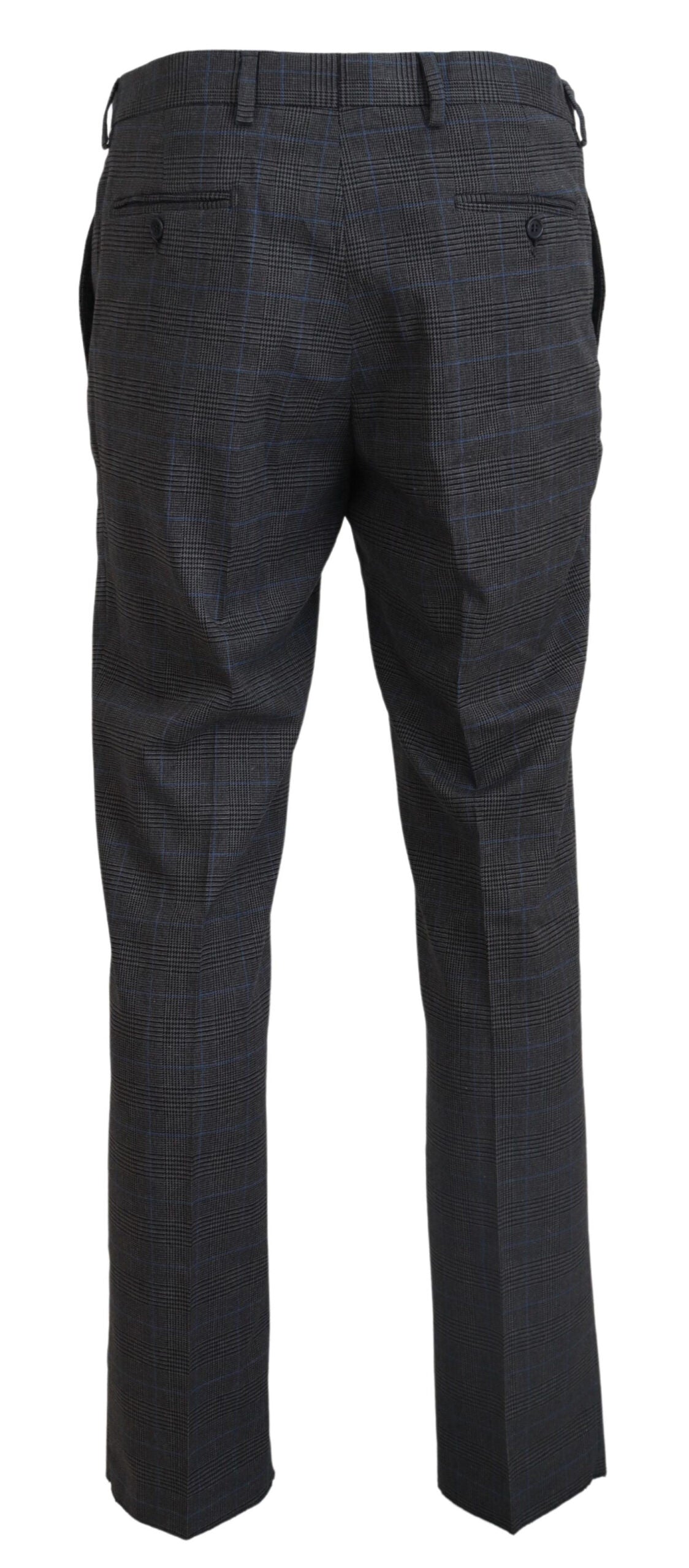 BENCIVENGA Elegant Checked Wool Suit Pants for Men