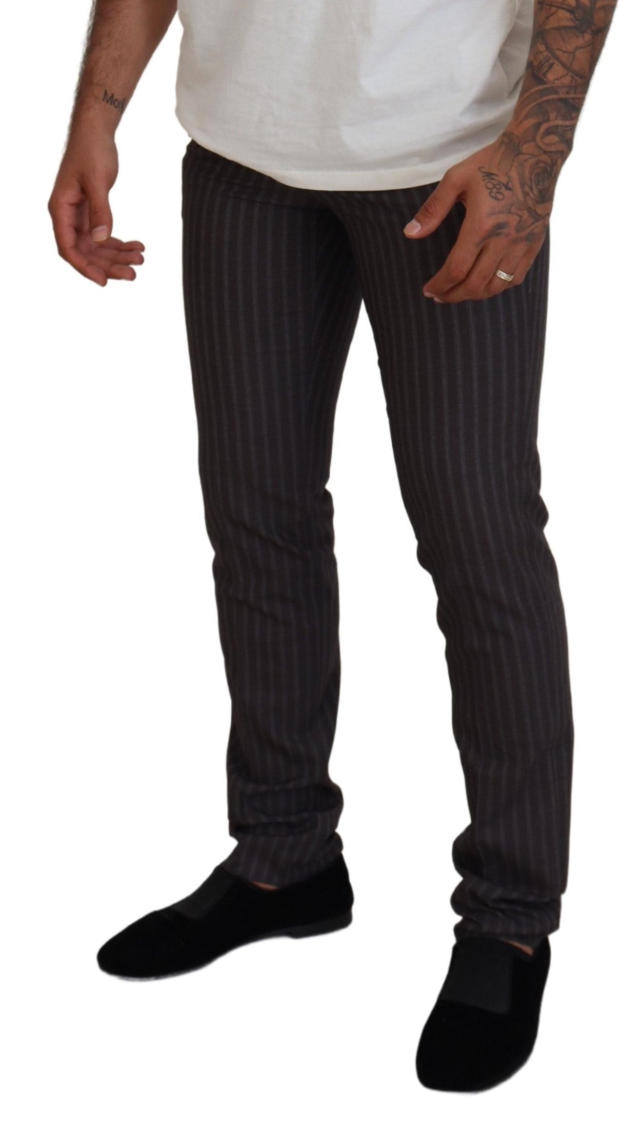 BENCIVENGA Elegant Striped Suit Pants for Men