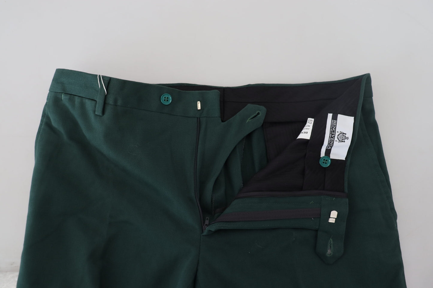 BENCIVENGA Elegant dark green chino pants