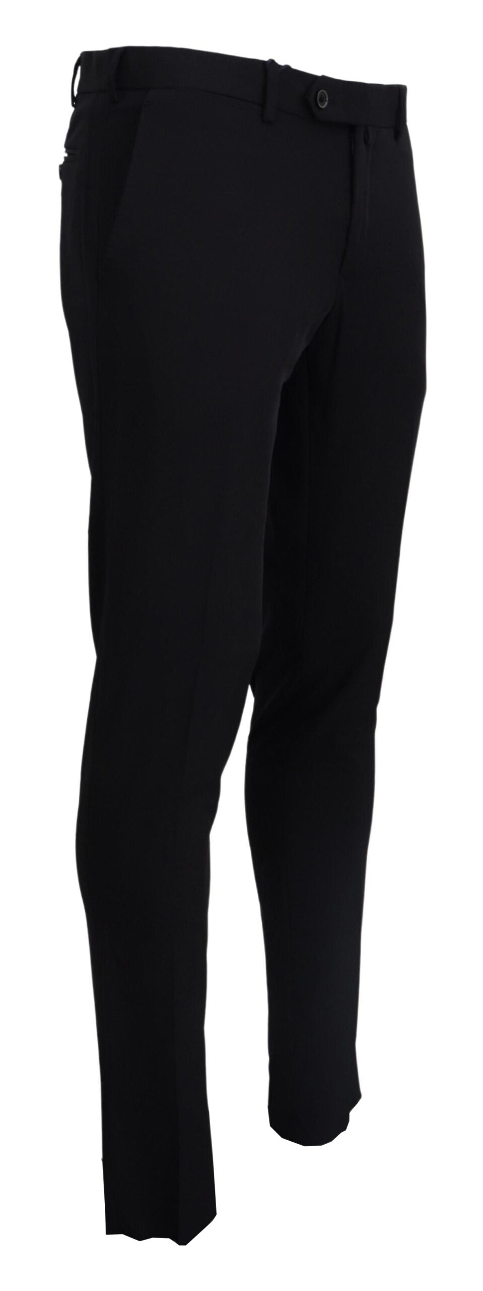 Domenico Tagliente Elegant Black Italian Suit Pants