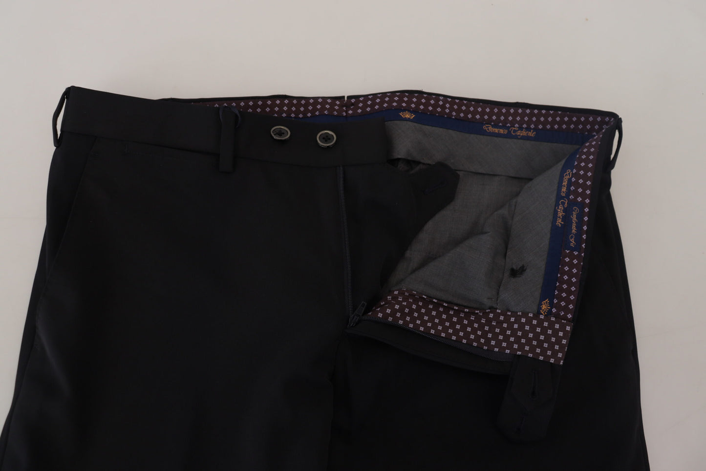 Domenico Tagliente Elegant Black Italian Suit Pants