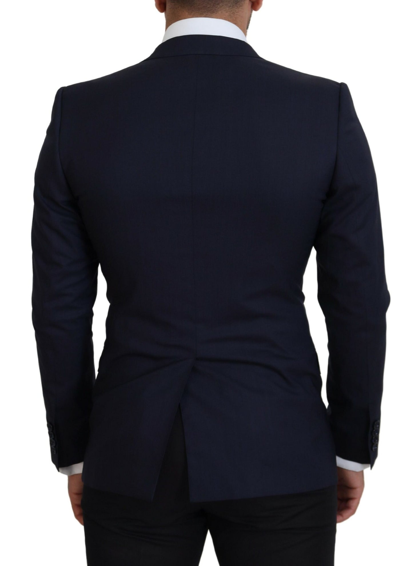 Dolce &amp; Gabbana Elegant blazer jacket in blue wool and silk