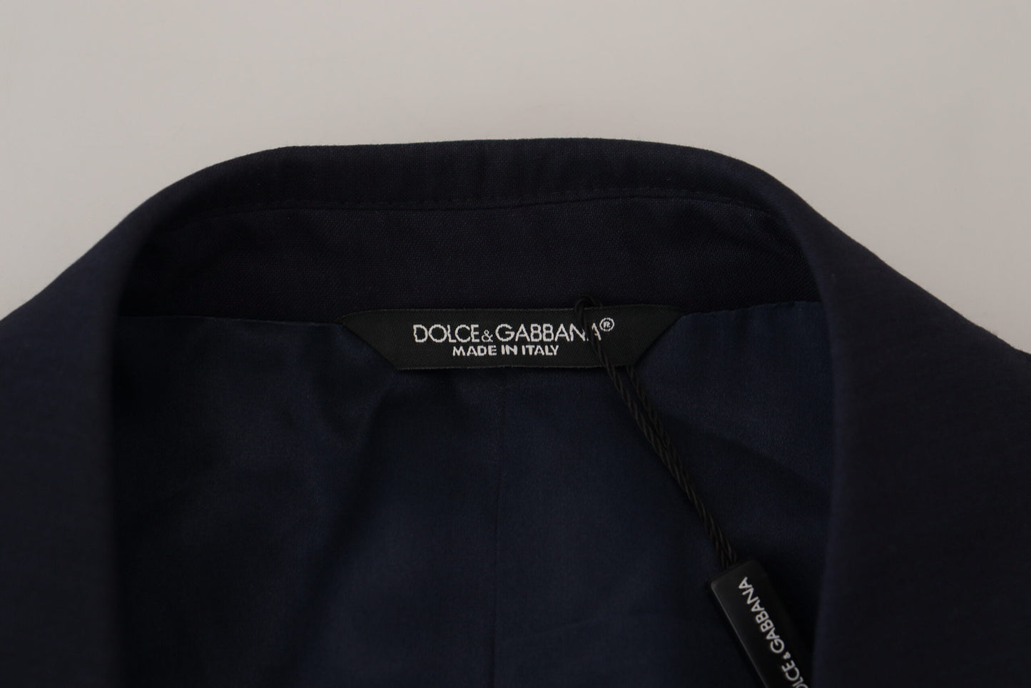 Dolce &amp; Gabbana Elegant blazer jacket in blue wool and silk