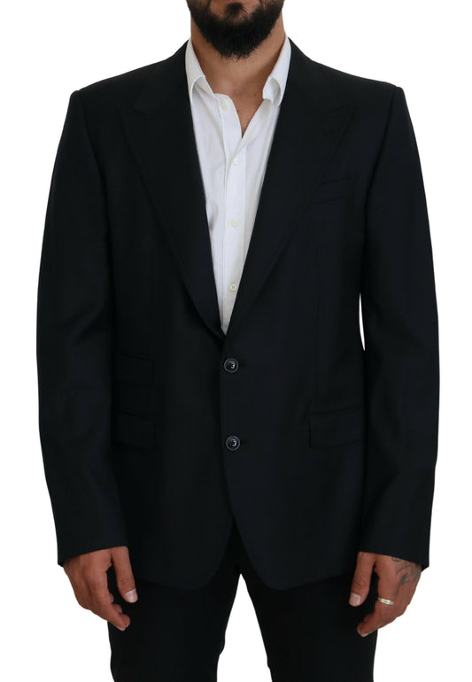 Dolce &amp; Gabbana Elegant dark blue single-breasted blazer