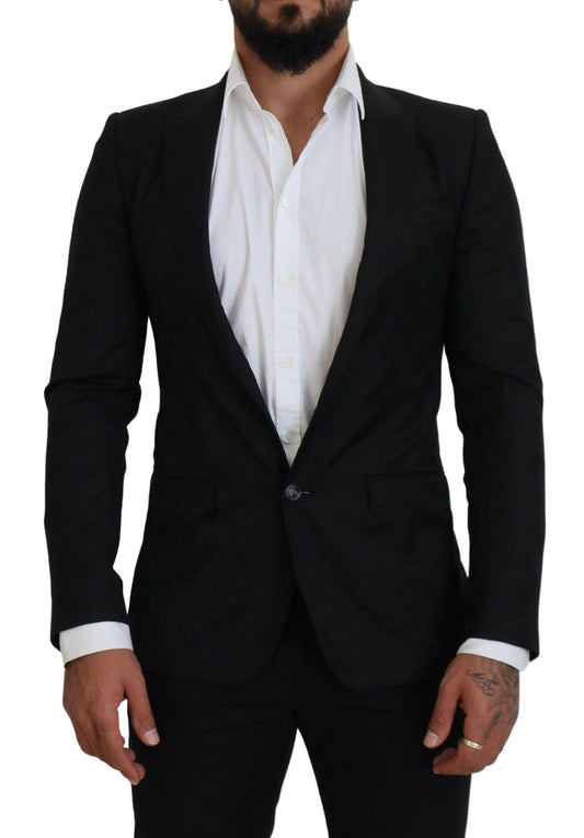 Dolce &amp; Gabbana Elegant Martini Style Black Formal Blazer