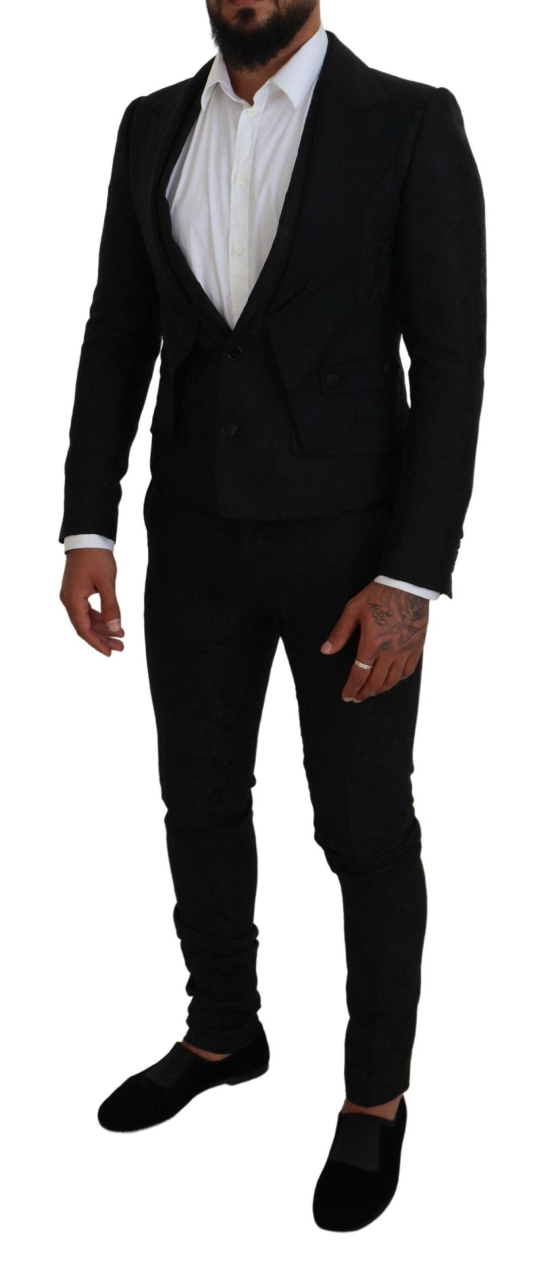 Dolce &amp; Gabbana Elegant black martini suit for the modern man