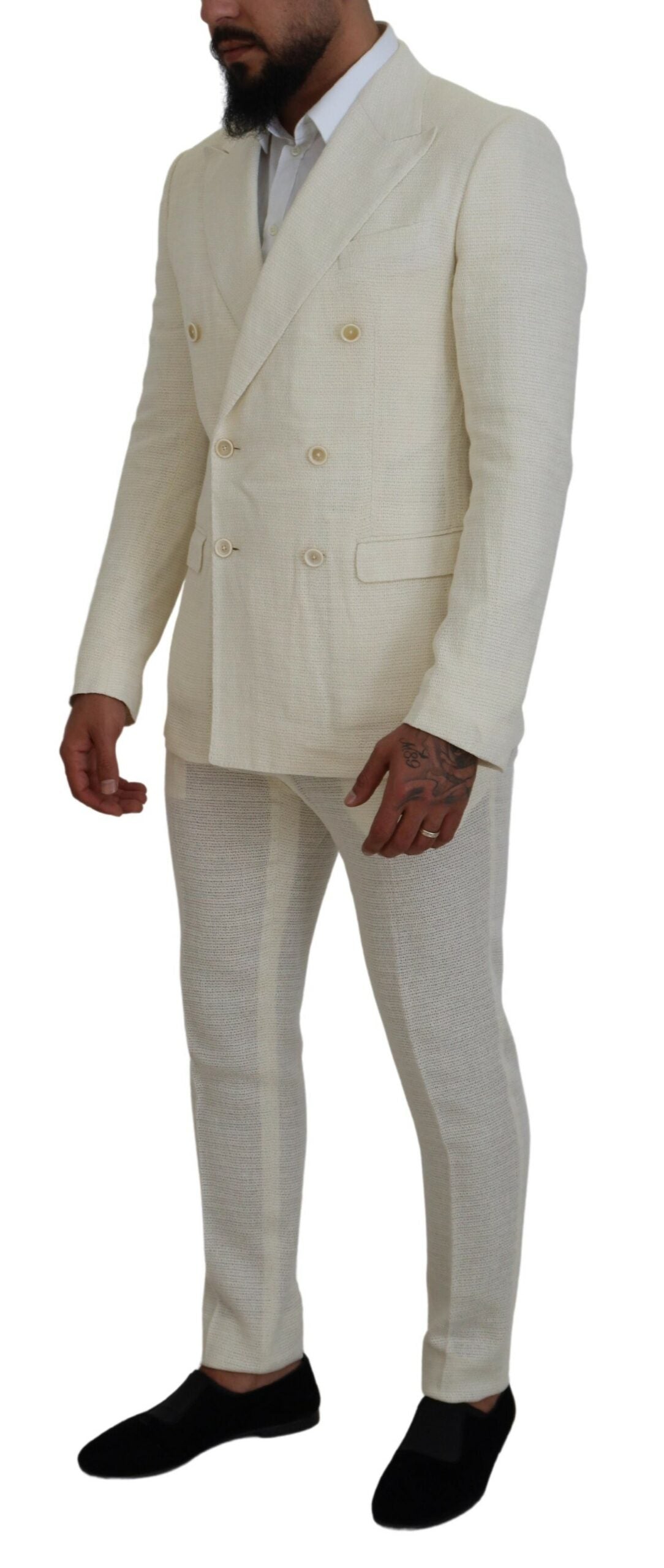 Dolce &amp; Gabbana Elegant suit in white silk blend