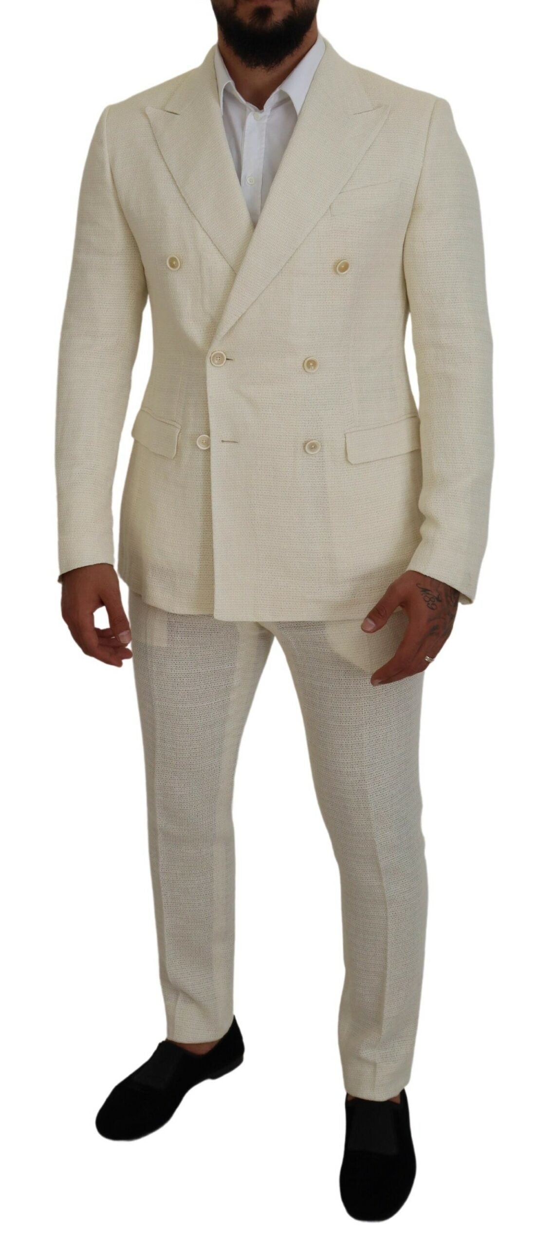 Dolce &amp; Gabbana Elegant suit in white silk blend