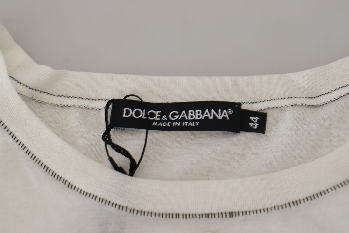 Dolce & Gabbana Elegantes weißes Tee aus Baumwoll-Seiden-Mischung