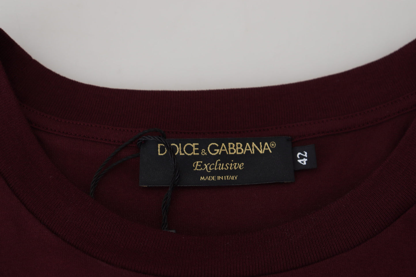 Dolce & Gabbana Elegantes kastanienbraunes Rundhalsausschnitt-T-Shirt