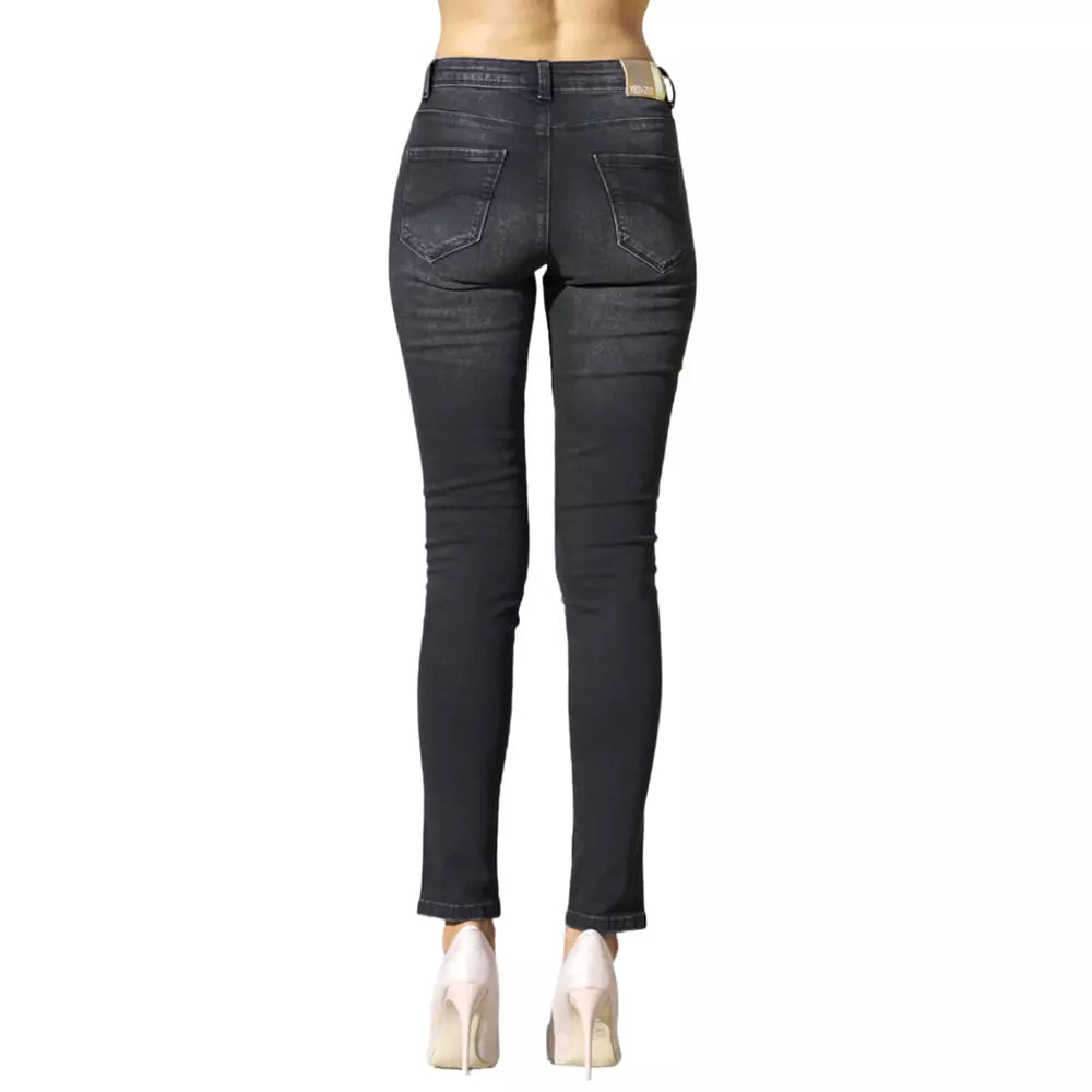 Yes Zee Schwarze Baumwolljeans für Frauen