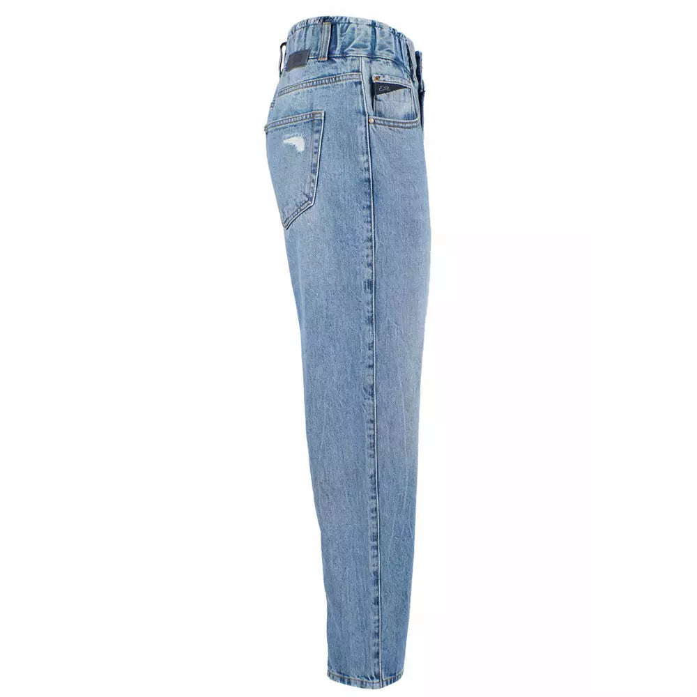 Yes Zee Blue Cotton Jeans for Women