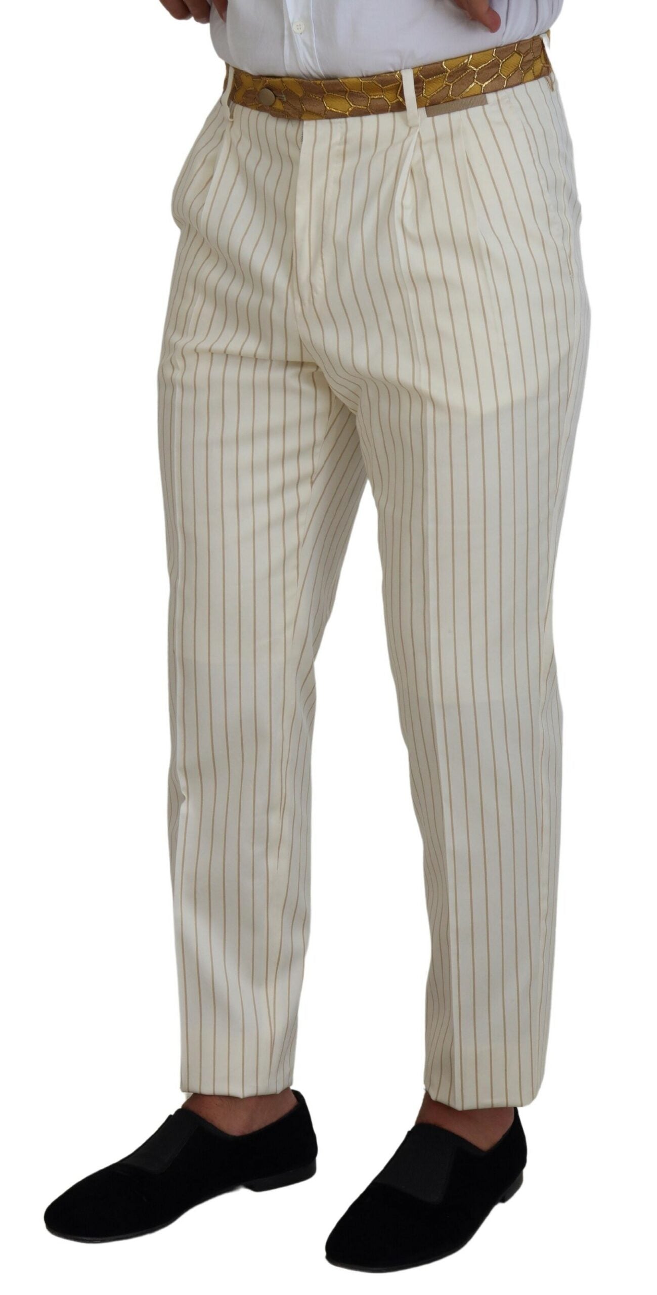 Dolce &amp; Gabbana Elegant Double-Breasted Suit in White