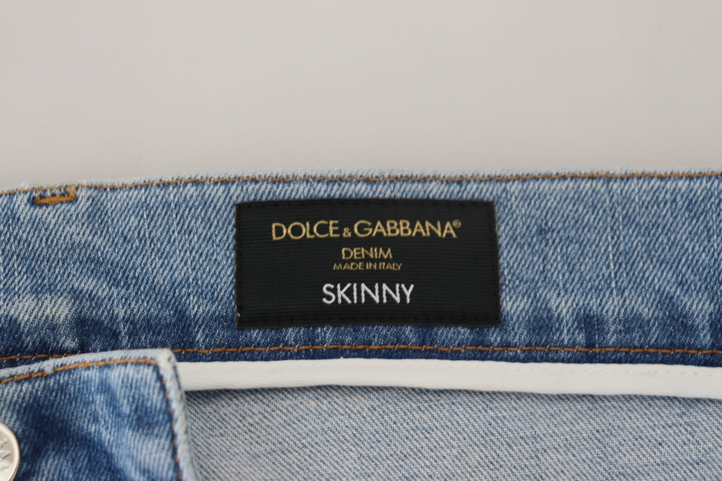 Dolce &amp; Gabbana Elegant Slim Fit Light Blue Denim Pants