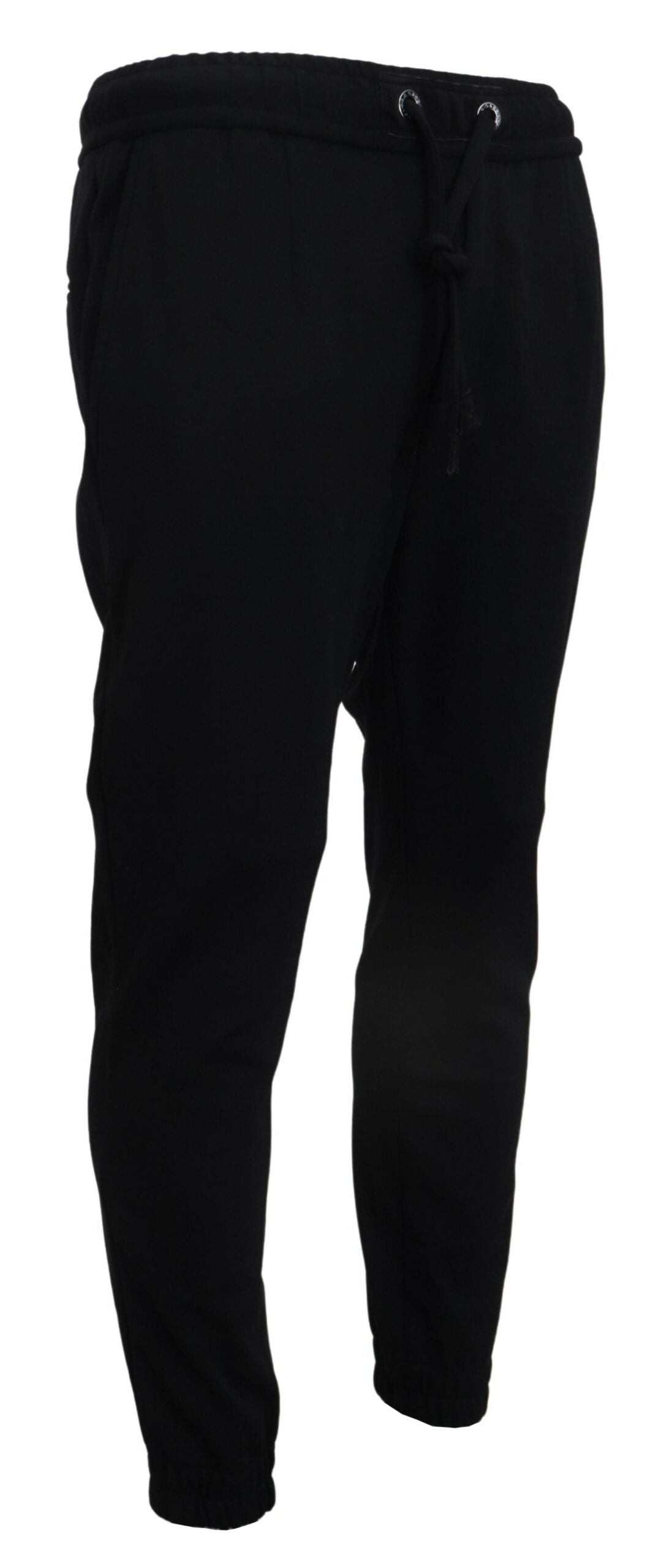 Dolce &amp; Gabbana Smooth black wool blend sweatpants