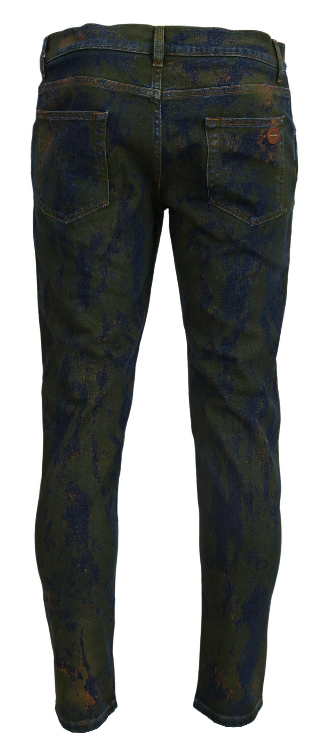 Dolce & Gabbana Schicke Slim-Fit Denim Jeans in grüner Waschung