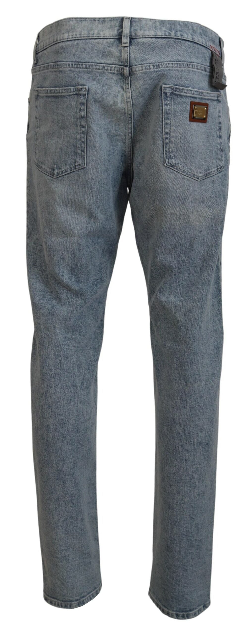 Dolce & Gabbana Elegante Slim-Fit Hellblaue Denim-Hose