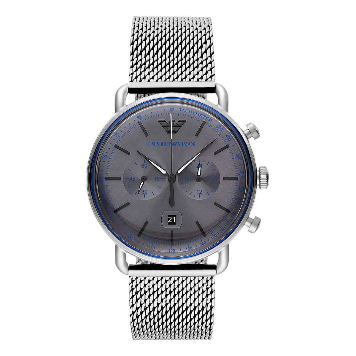 Emporio Armani Sophisticated chronograph watch made of silver steel