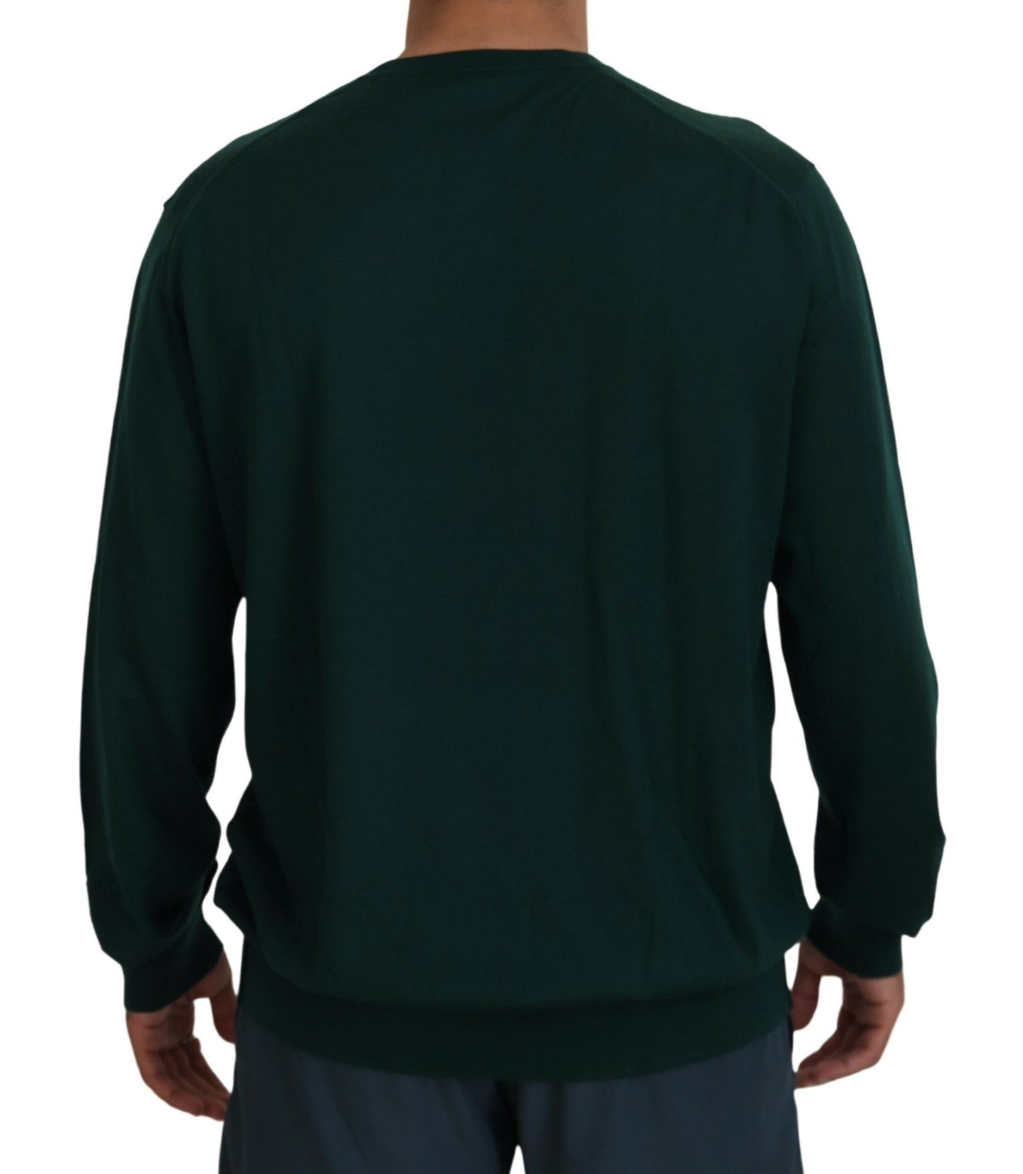 Dolce &amp; Gabbana Elegant green cashmere sweater with V-neck