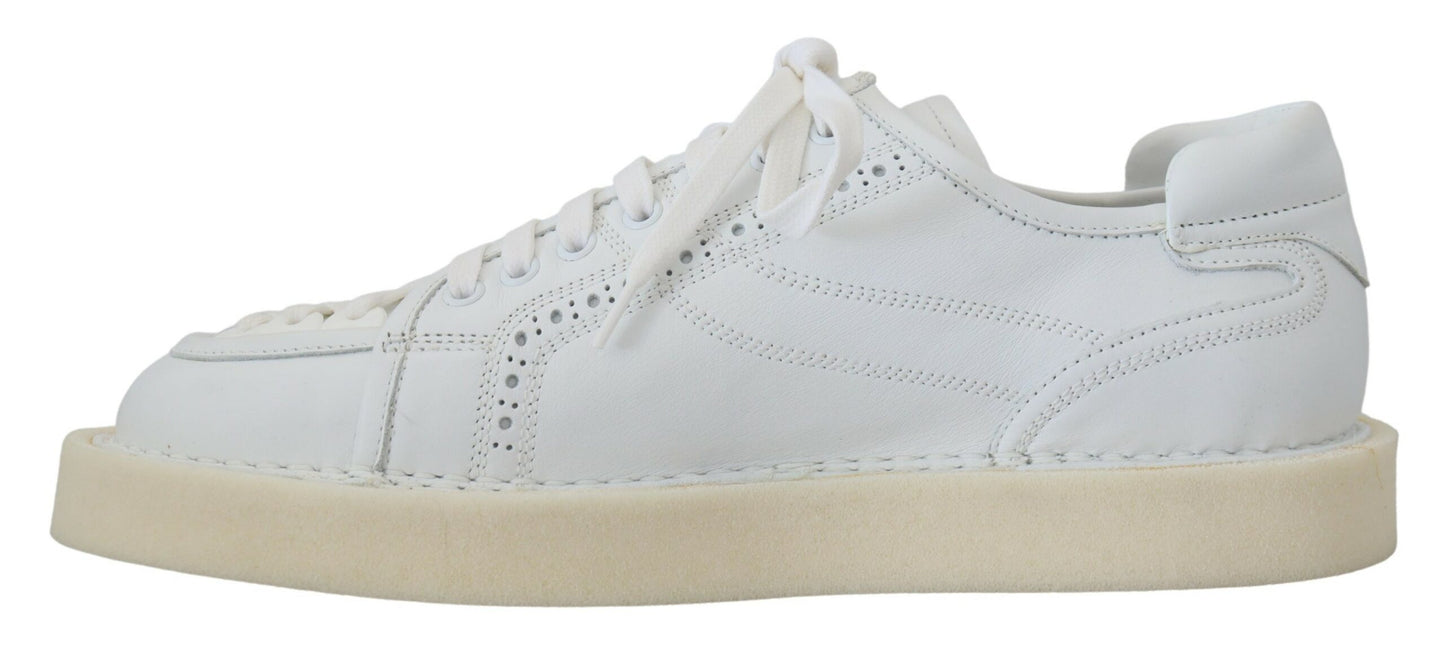 Dolce &amp; Gabbana Elegant white low top Oxford sneakers