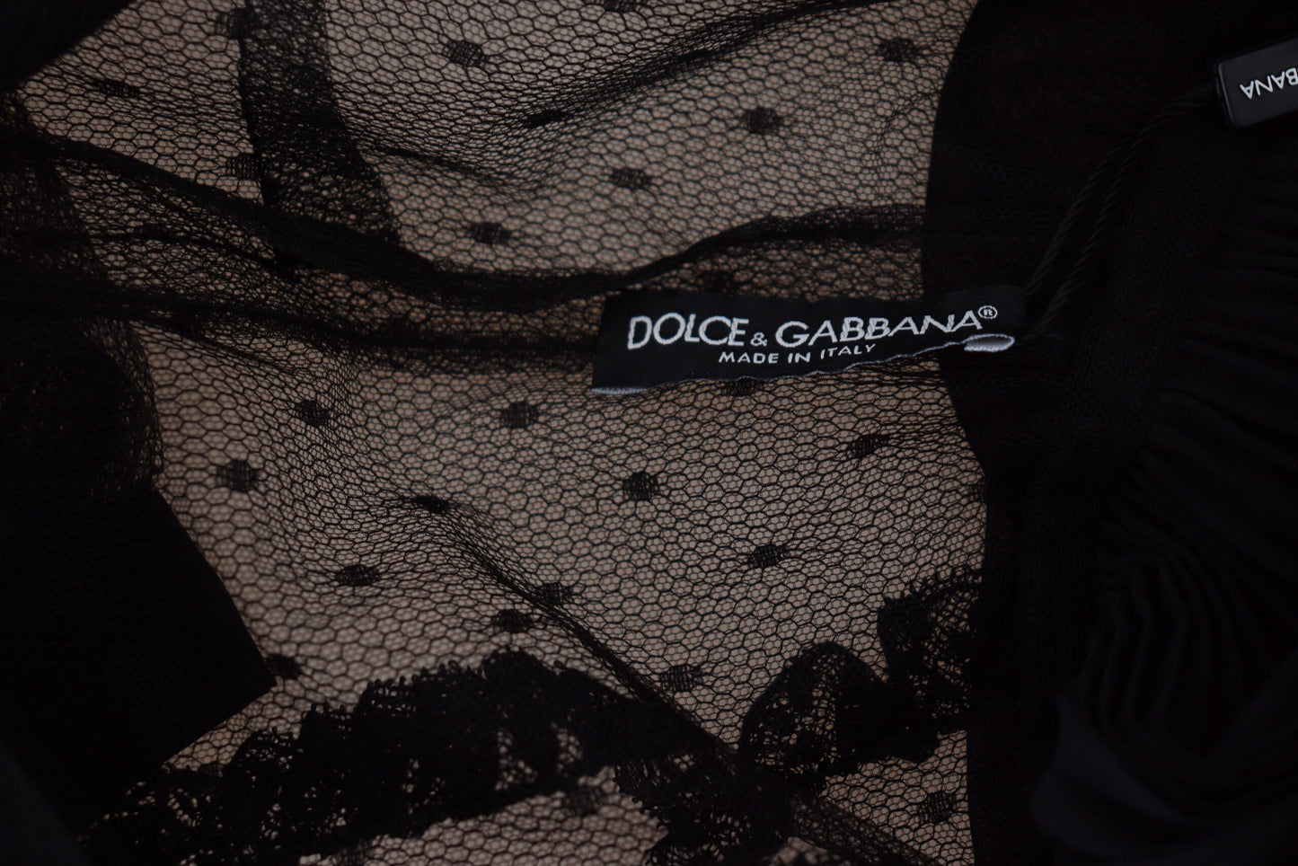 Dolce &amp; Gabbana Elegant mini dress with lace insert in A-line