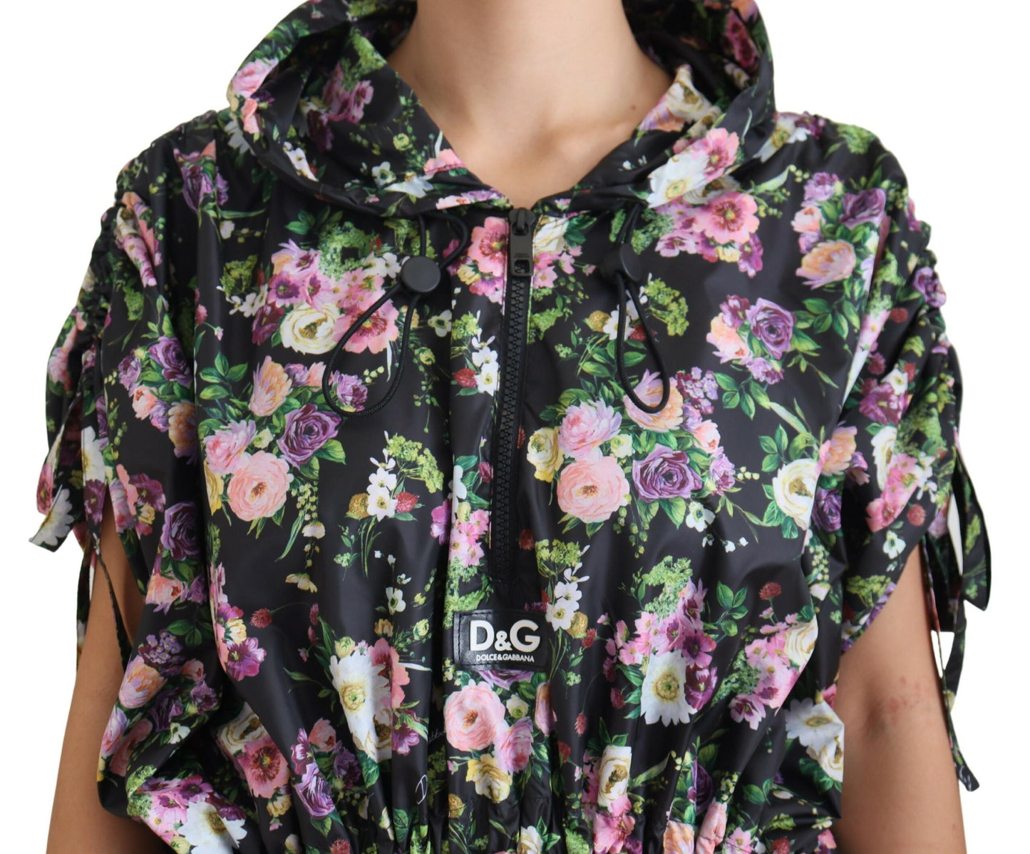 Dolce &amp; Gabbana Elegant floral mini dress with logo detail