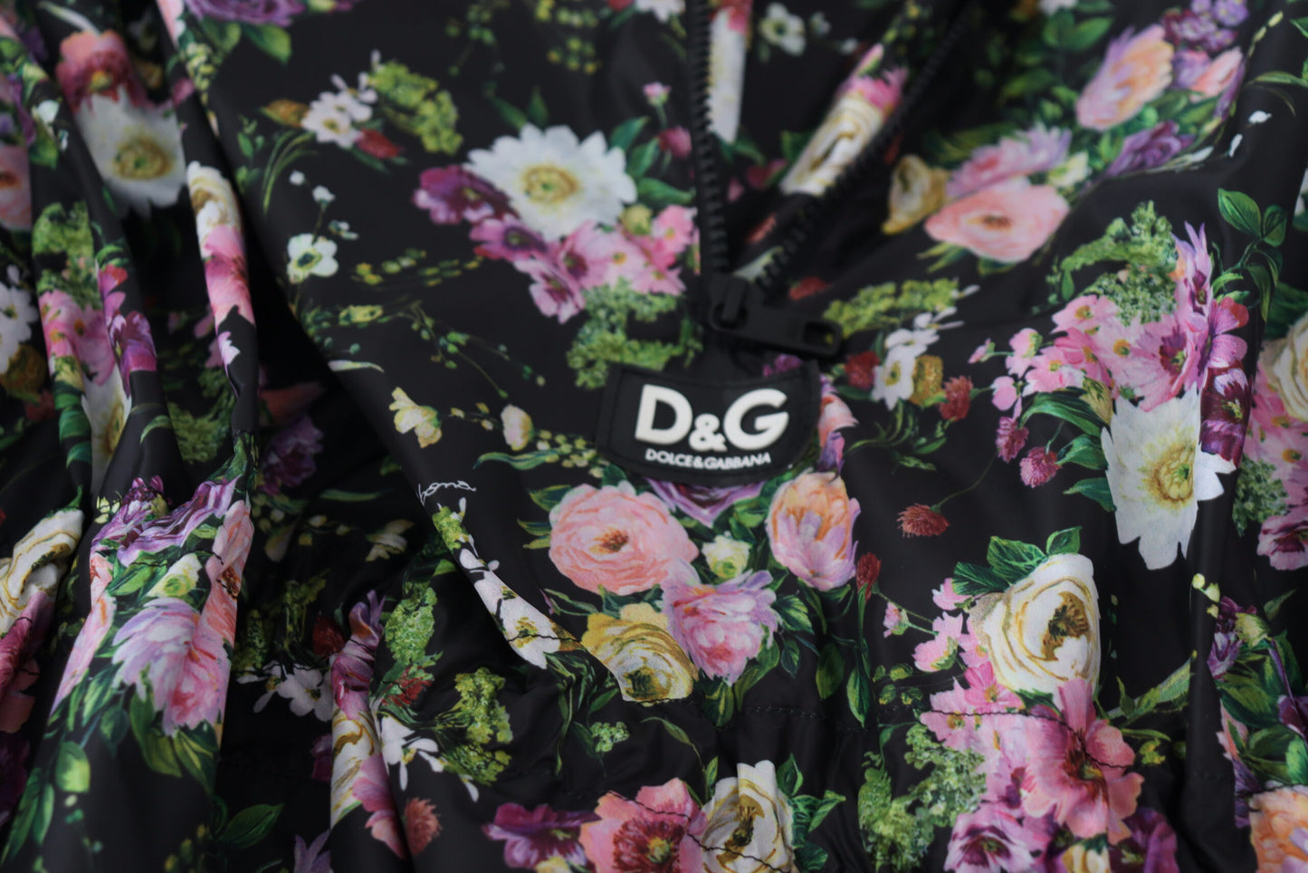 Dolce &amp; Gabbana Elegant floral mini dress with logo detail