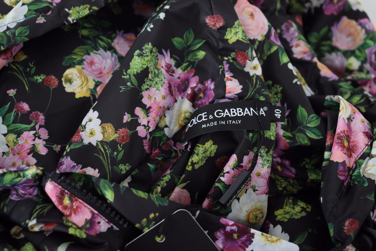 Dolce &amp; Gabbana Elegant floral mini dress with logo detail