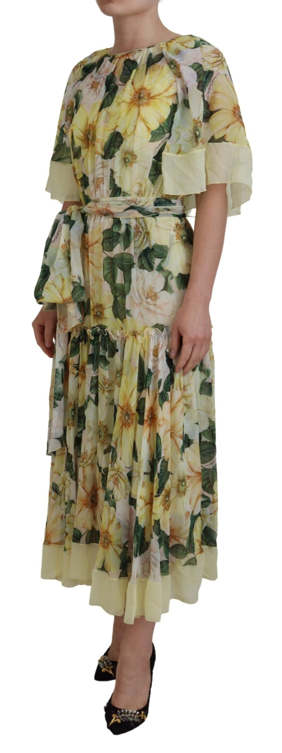 Dolce &amp; Gabbana Elegant floral silk maxi dress